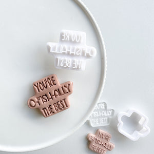 You're O-FISH-ALLY The Best Cupcake Topper Size Raised or Imprint