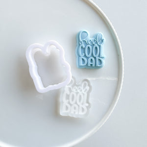 Reel Cool Dad Cupcake Topper Size Raised with Cutter