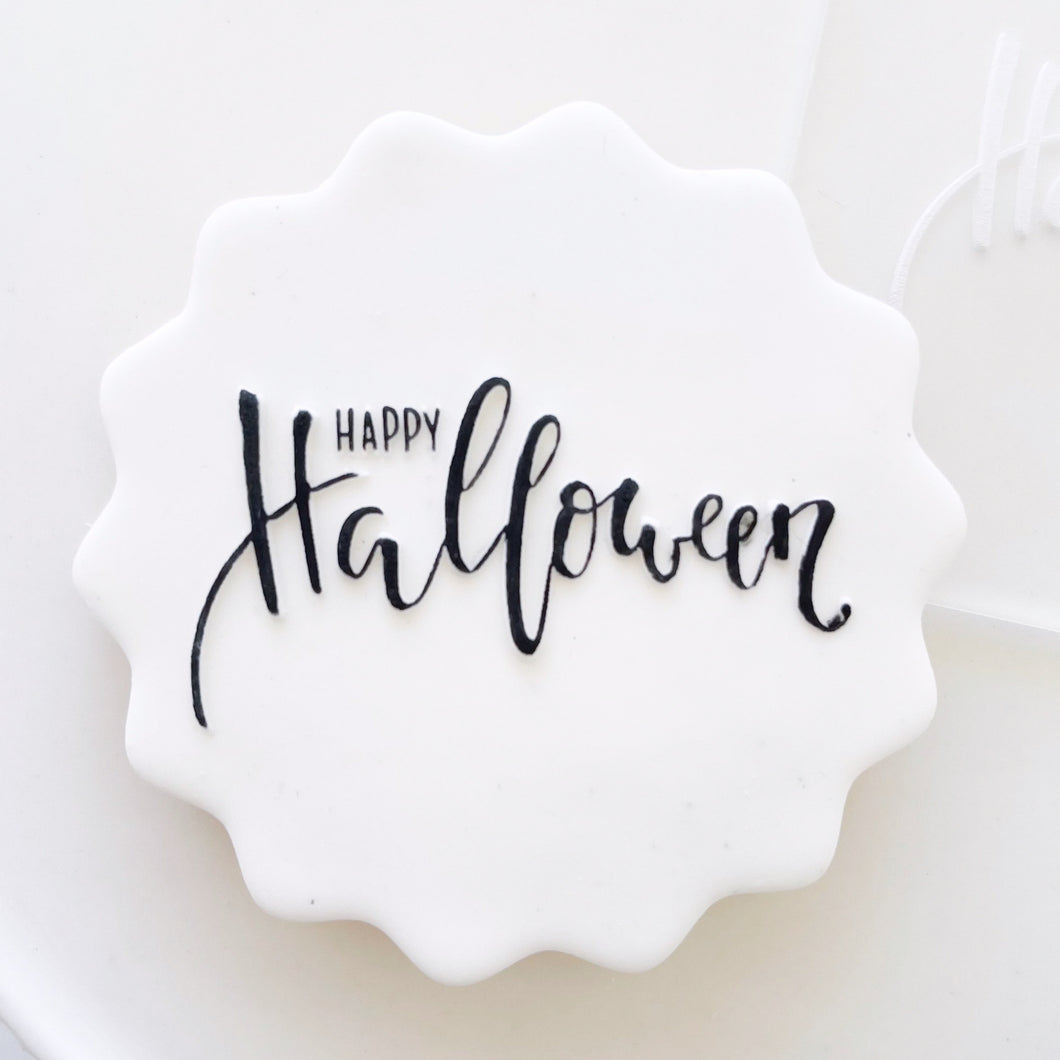 Happy Halloween Raised or Mini Imprint Stamp