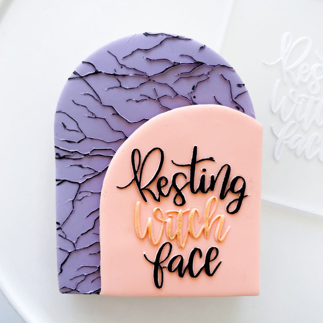 Resting Witch Face Raised Stamp