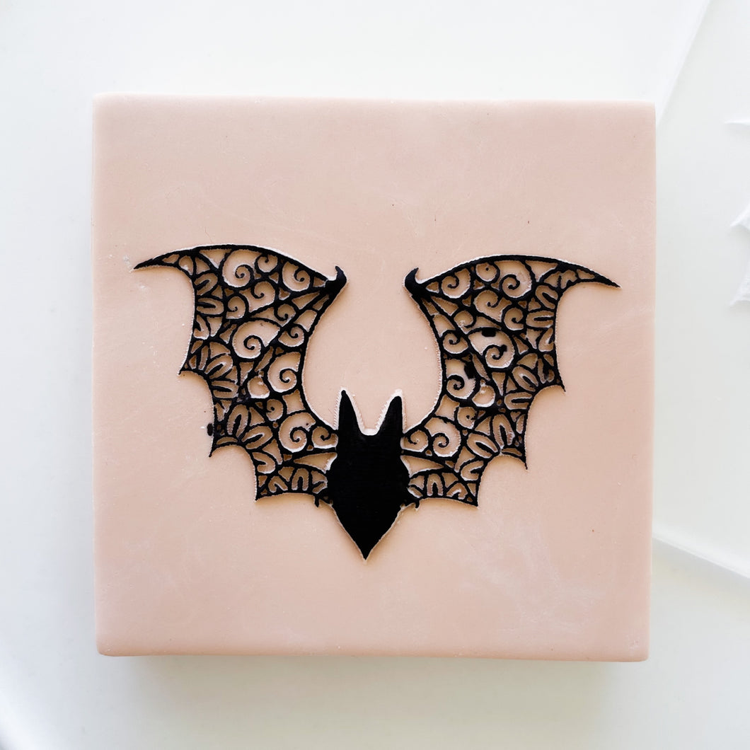 Lace Bat Raised Stamp