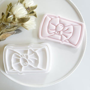 Bow Headband Raised Or Imprint Stamp & Cutter