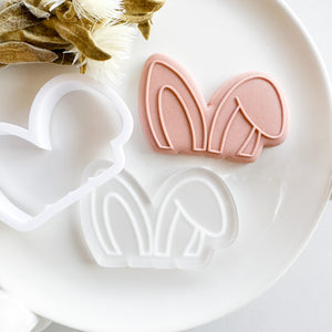 Bunny Ears Raised or Imprint With Matching Cutter