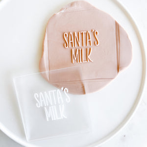 Santa's Milk Raised or Mini Imprint Stamp