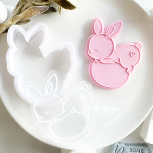 Bunny Egg Raised or Imprint With Matching Cutter