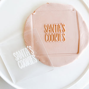Santa's Cookies Raised or Mini Imprint Stamp