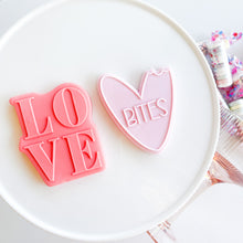 Load image into Gallery viewer, L O V E Bold Raised Stamp &amp; Cutter
