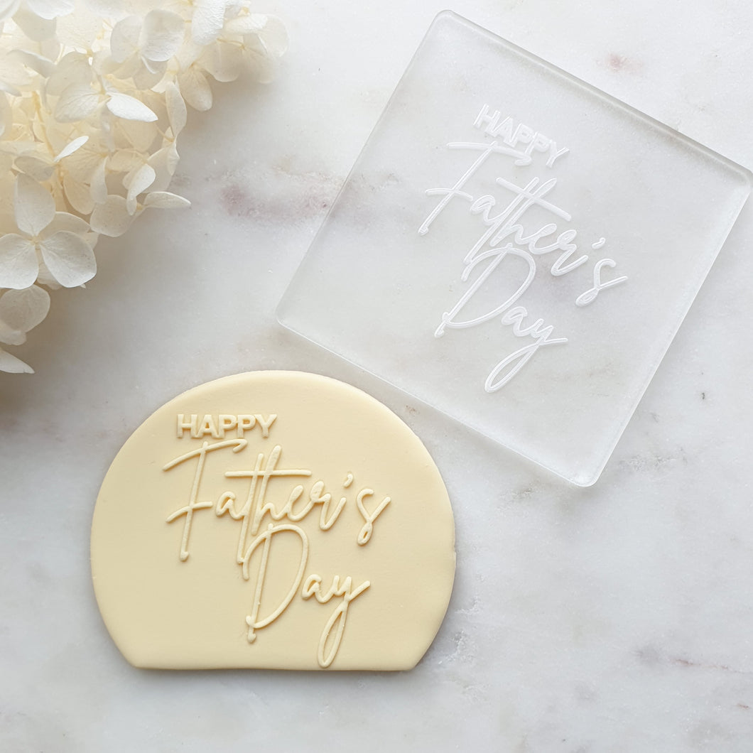 Happy Father’s Day Script Stamp