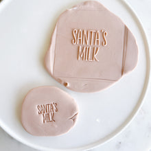 Load image into Gallery viewer, Santa&#39;s Milk Raised or Mini Imprint Stamp
