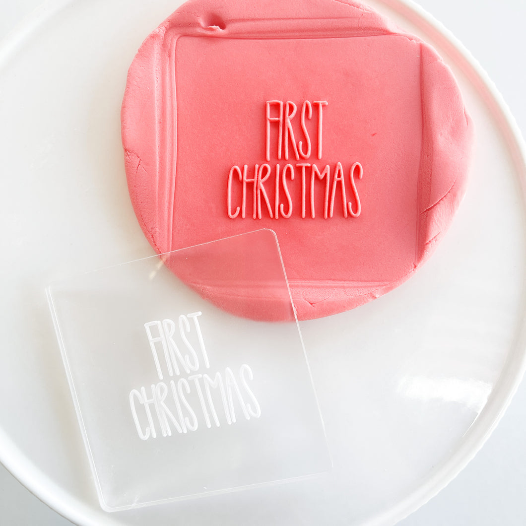 First Christmas Raised or Mini Imprint Stamp
