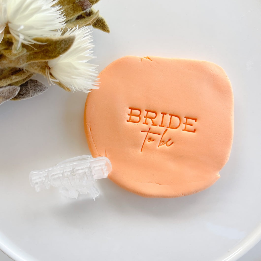 Western Font BRIDE TO BE Imprint Stamp