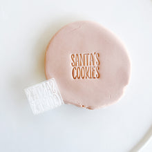 Load image into Gallery viewer, Santa&#39;s Cookies Raised or Mini Imprint Stamp

