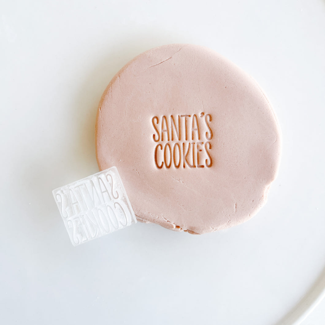 Santa's Cookies Raised or Mini Imprint Stamp