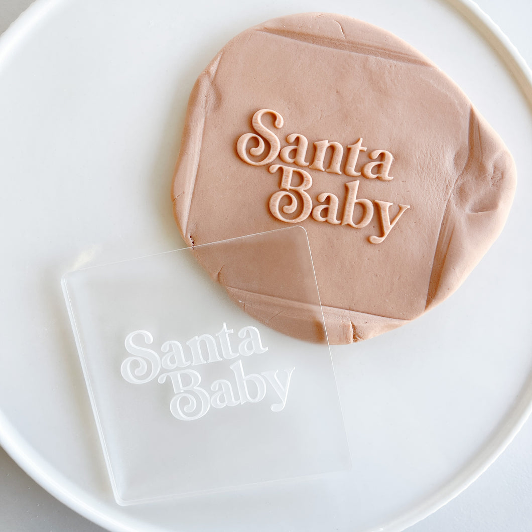 Santa Baby Fancy Raised Stamp