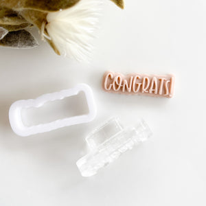 Petite Raised Word CONGRATS! Stamp & Cutter