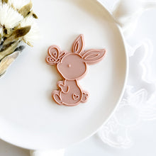 Load image into Gallery viewer, Butterfly Nose Bunny Raised Stamp With Matching Cutter
