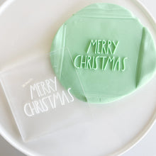 Load image into Gallery viewer, Merry Christmas Raised or Mini Imprint Stamp
