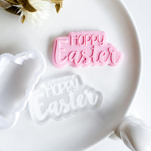 Happy Easter Mini Raised Stamp With Matching Cutter