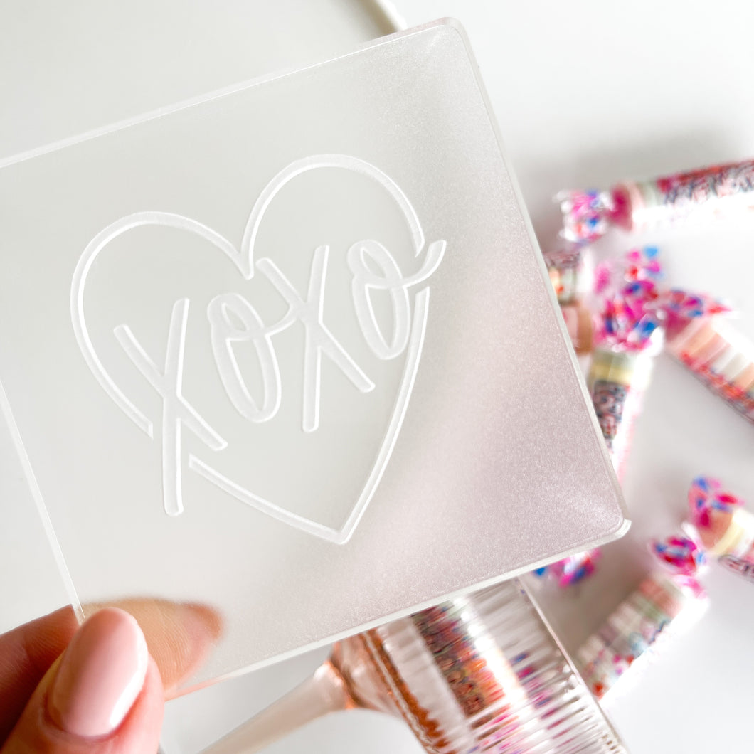 Heart XOXO Raised Stamp