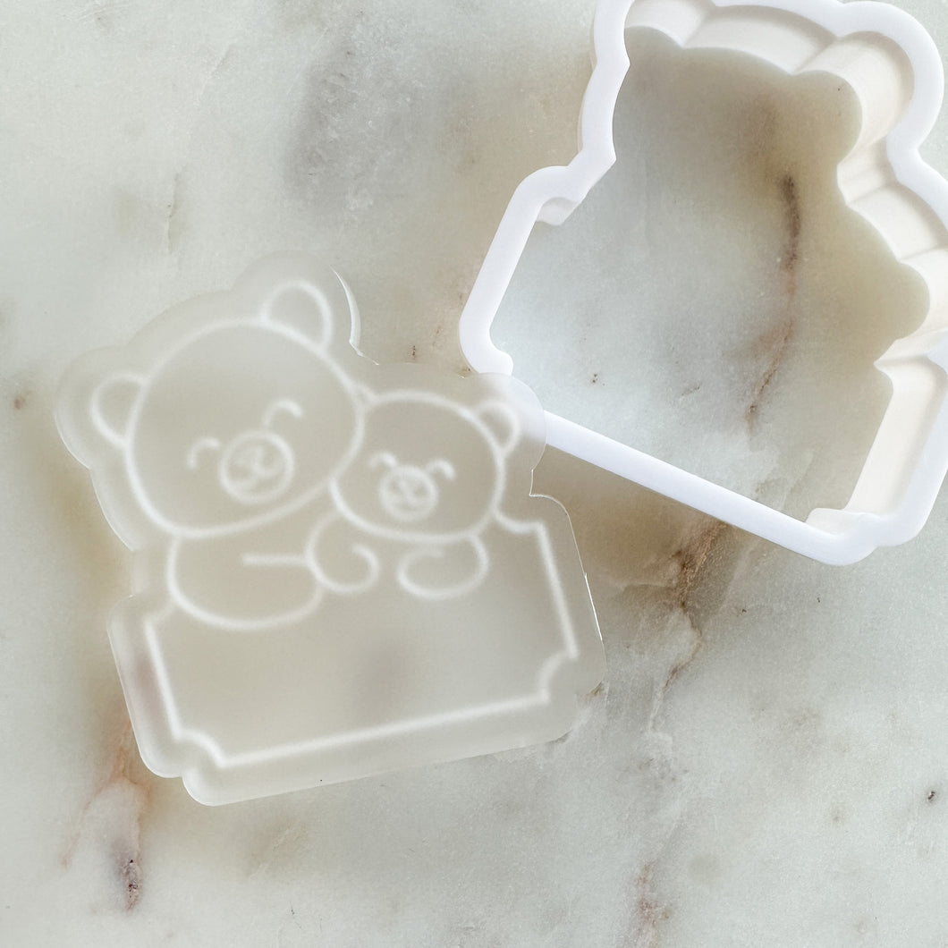 Teddy Bear Plaque Raised With Cutter